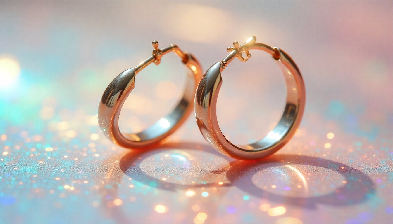 white gold hoop earrings