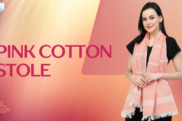 Handcrafted Elegance: The Beauty of a Pink Cotton Stole pink cotton stole