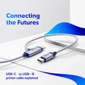 USB-C to USB-B Printer Cable