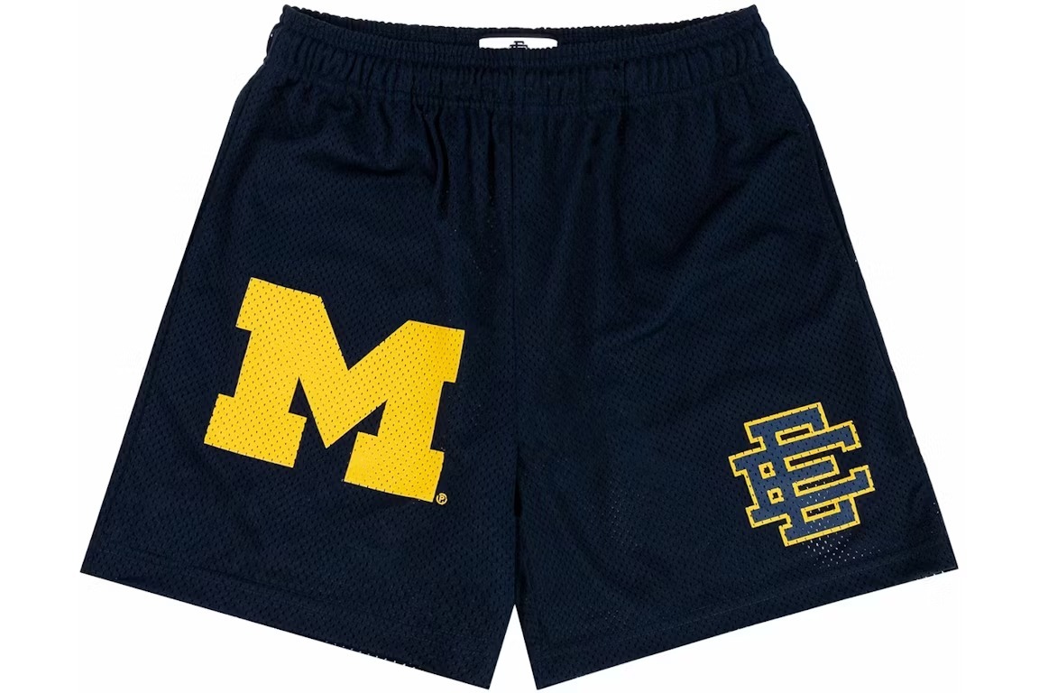 Eric Emanuel Michigan Short-Navy Blue & Maize