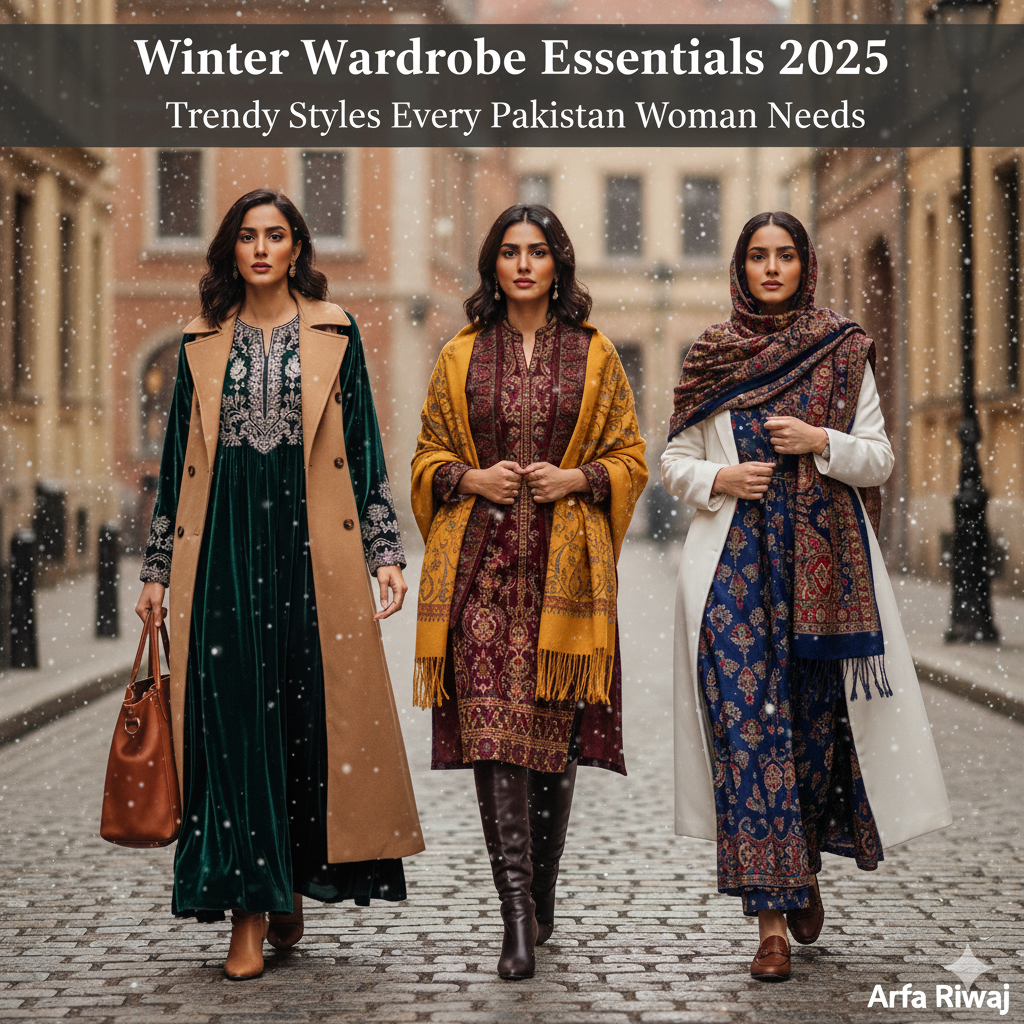 Winter Wardrobe Essentials 2025 – Trendy Styles Every Pakistani Woman Needs